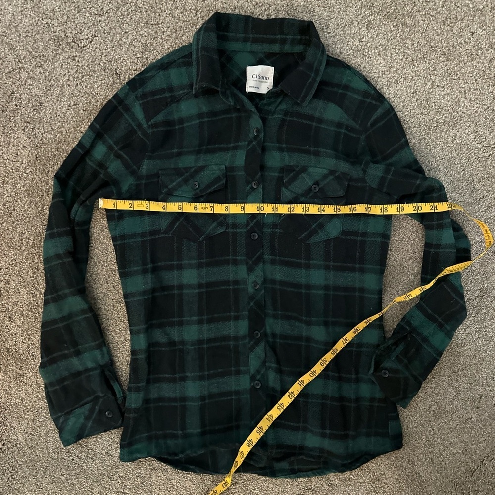 Ci sono women’s button down plaid boyfriend flannel size small - Picture 8 of 8